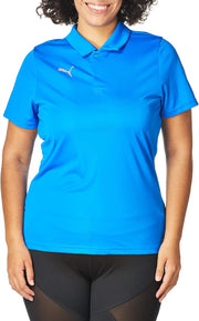 womens Teamliga Sideline Polo Polo Shirt (pack of 1) - Electric Blue Lemonade-puma White