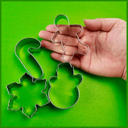 GELIFATLE Christmas Cookie Cutters Winter Set 5 PcsSnowman, Christmas Tree, Gingerbread Man, SnowflakeCandy Cane., GE-006