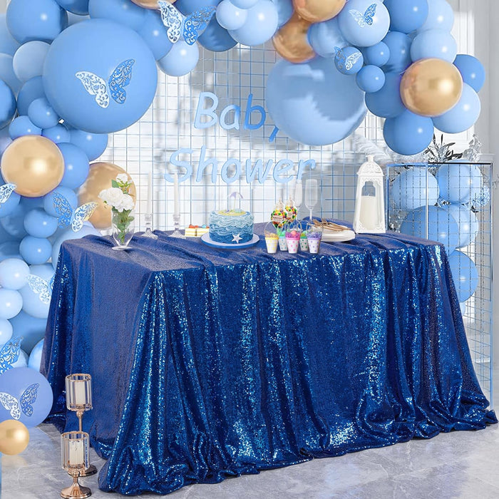B-COOL Black Sequin Backdrop Curtain Glitter - Halloween Black Backdrop 2 Panels 4ftx8ft Curtain Drapes Shiny Background for Parties Shimmer Wall Backdrop Cloth
