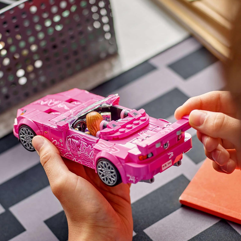Speed Champions 2 Fast 2 Furious Honda S2000 - Pink Car Toy with Anime-Style Graphics - incl. a Suki Minifigure with a Spanner - Gift For 9+ Year Old Boys, Girls & Adult Movie Fans - 77241