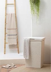 TATAY LAUNDARY HAMPER 40L BOHAL SKY WHITE, MADE IN SPAIN