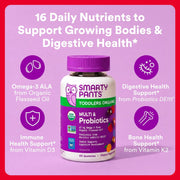 Organic Toddler Multivitamin, Daily Gummy Vitamins: Probiotics, Vitamin C, D3, Zinc, & B12 for Immune Support, Energy & Digestive Health, Fruit Flavor, 60 Gummies, 30 Day Supply