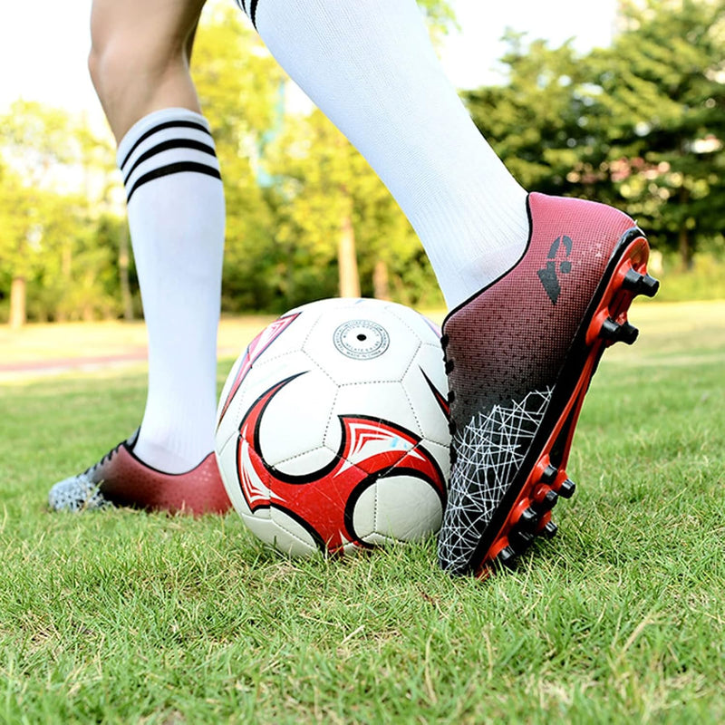 Football Boots Kids,FG/AG Soccer Athletics Training Shoes Men's Women's,Spikes Cleats Football Athletic Sneakers Boys Girls,Competition Trainers Fitness For Adult Youth,30-45 Size