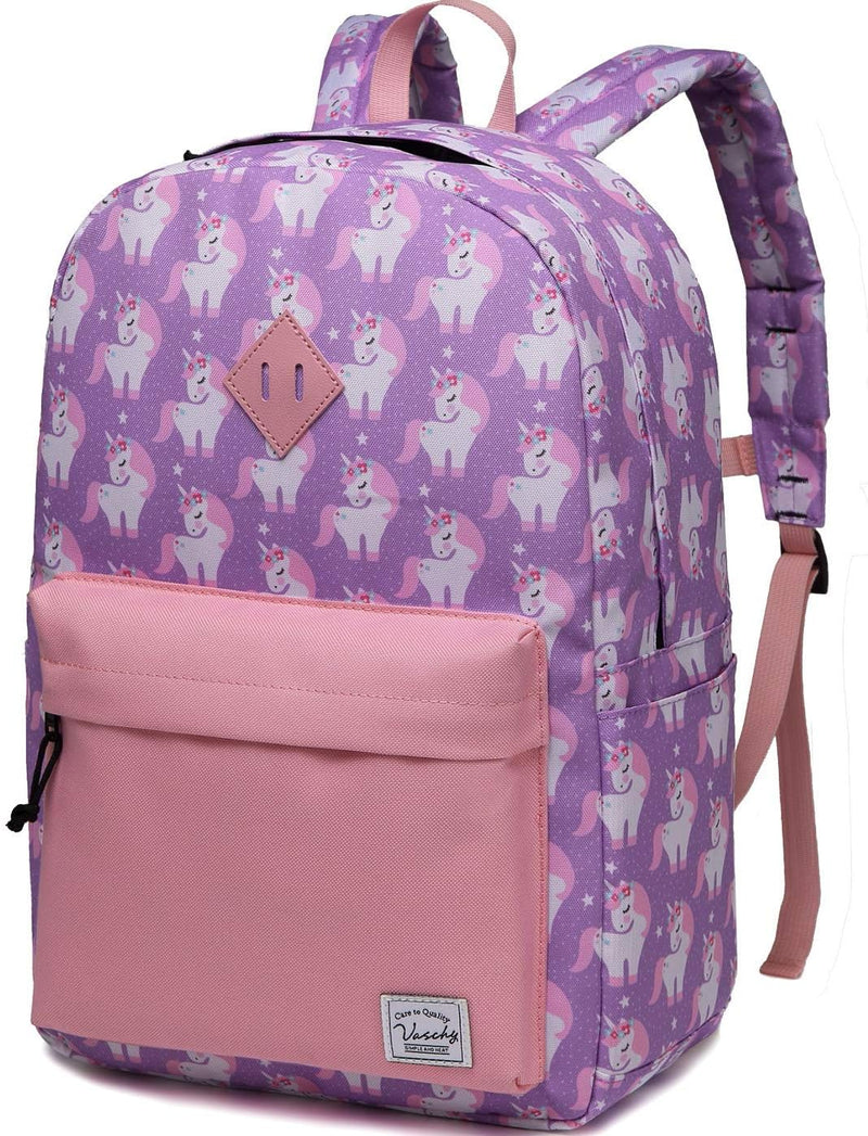 Kids School Backpack Rucksack for Boys Girls Children's Toddler Backpack Kindergarten Book Bag with Chest Buckle - Unicorn - Large