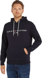 Mens Embroidered Brand Logo Kangaroo Pocket Hoodie Long Sleeves Sweatshirt (pack of 1) - r.blue