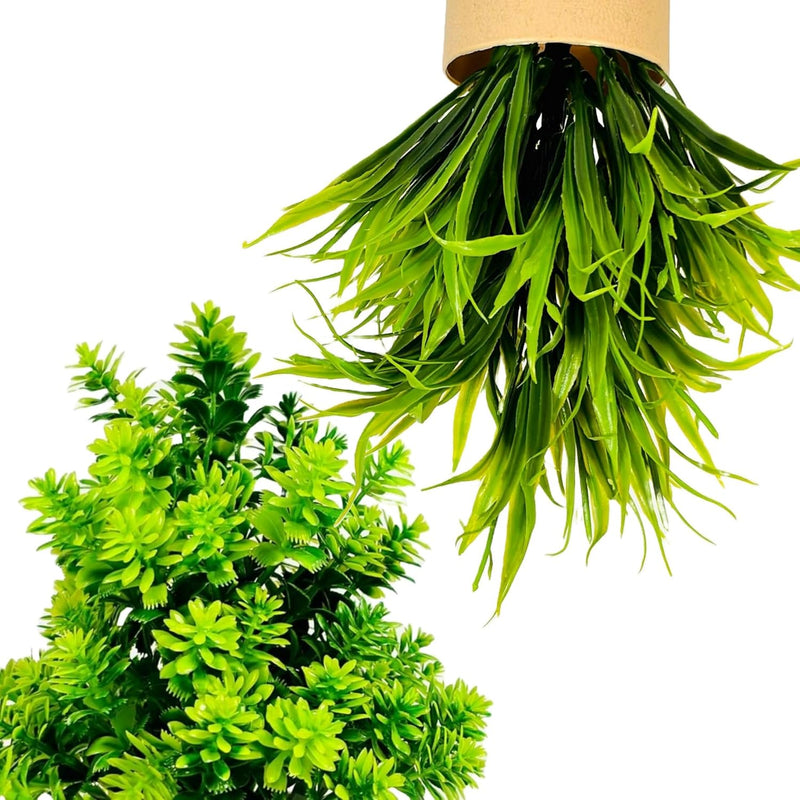 Dekorly Artificial Potted Plants, 8 Pack Artificial Plastic Eucalyptus Plants Small Indoor Potted Houseplants, Small Faux Plants for Home Decor Bathroom Office Farmhouse (Set 0F 8)