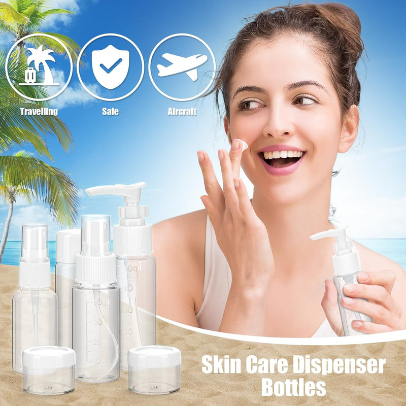 Noideeer 18 Pack Travel Bottle Set, 3oz Silicone Travel Containers, TSA Approved, BPA Free, with a Special Leak-Proof Design. Refillable Liquid Travel Size Toiletries Ideal.