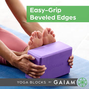 Yoga Block - Supportive Latex-Free EVA Foam Soft Non-Slip Surface for Yoga, Pilates, Meditation (Athenian Blush) (05-64086)