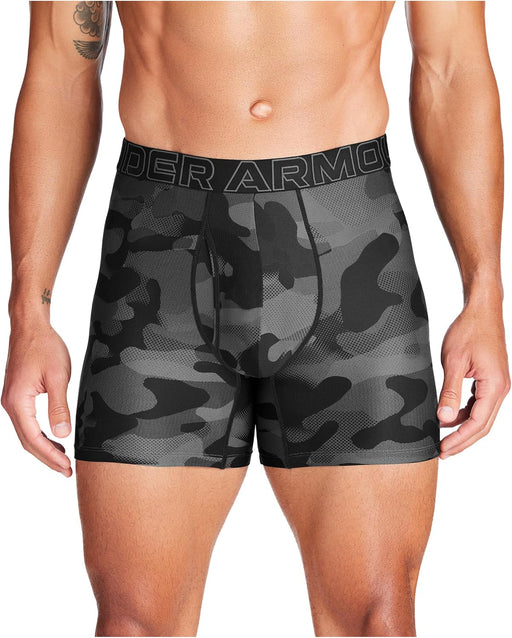 mens Ua Performance Tech Boxerjock 6in 3-pack Boxer Briefs (pack of 3) - Black Neo Camo Print 3 Pack
