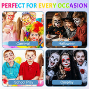12 Colors Face Paint Set for Kids, Washable Non-Toxic Body Paint Kit, Easy Clean Skin-Friendly Face Painting for Festivals, Parties, Halloween, and Fancy Dress Events