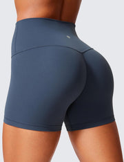 CRZ YOGA Womens Butterlift High Waist Scrunch Butt Biker Shorts 4 Inches - No Front Seam Workout Yoga Gym Booty Shorts