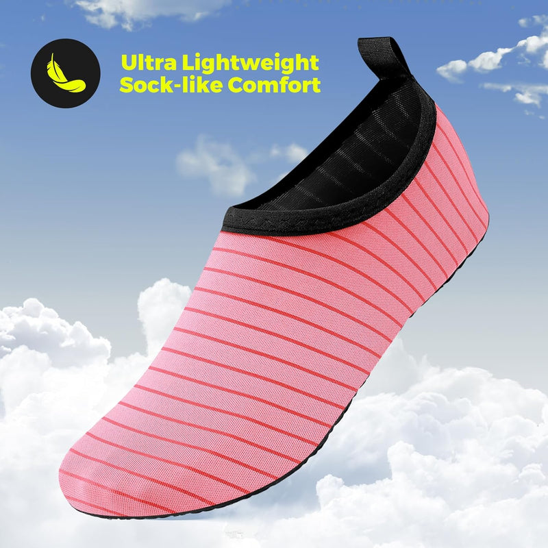 JOTO Water Shoes for Women Men Kids, Barefoot Quick-Dry Aqua Water Socks Slip-on Swim Beach Shoes for Snorkeling Surfing Kayaking Beach Walking Yoga