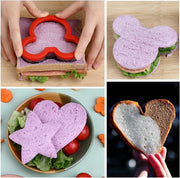 U-HOOME Sandwich Cutter Set Fruit Cutters Bread Cutout Shapes for Kids, 42pcs Mini Vegetable Fruit Shapes Cookie Cutters with Silicone Cup Dividers, 10pcs Food Pick Forks