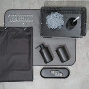 Idesign 28737Es Cade 4-Piece Bathroom Accessory Set, Matte Black - Matte Black bathroom accessories