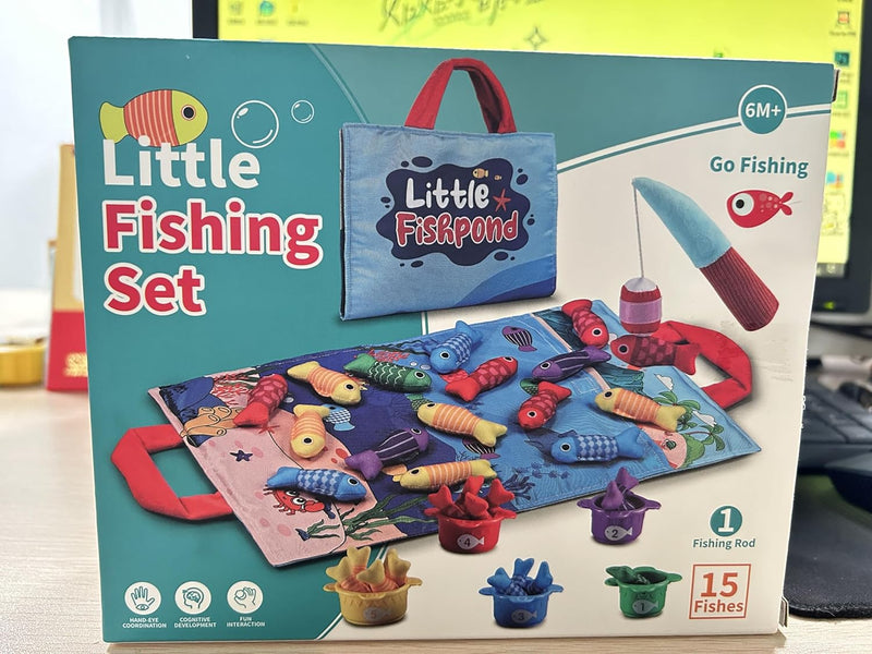 Jenilily Montessori Toys for 1 Year Old, Cloth Fishing Game, Boy Girls Toys Gifts, Baby Toys 6 to 12-18 Months, Baby Stacking Cups
