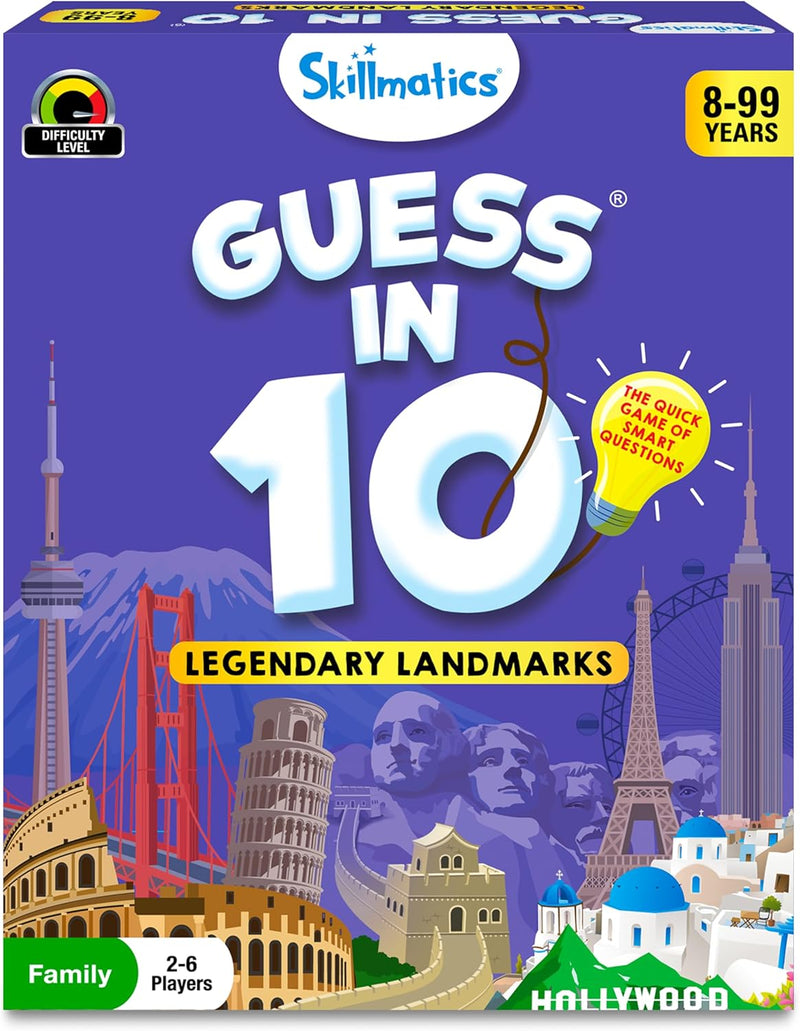 Skillmatics Guess in 10 Countries of the World, Perfect for Boys, Girls, Kids & Families Who Love Card Games, Educational Toys, Board Games, Trivia, Gifts for Ages 8, 9, 10 & Up - Legendary Landmarks