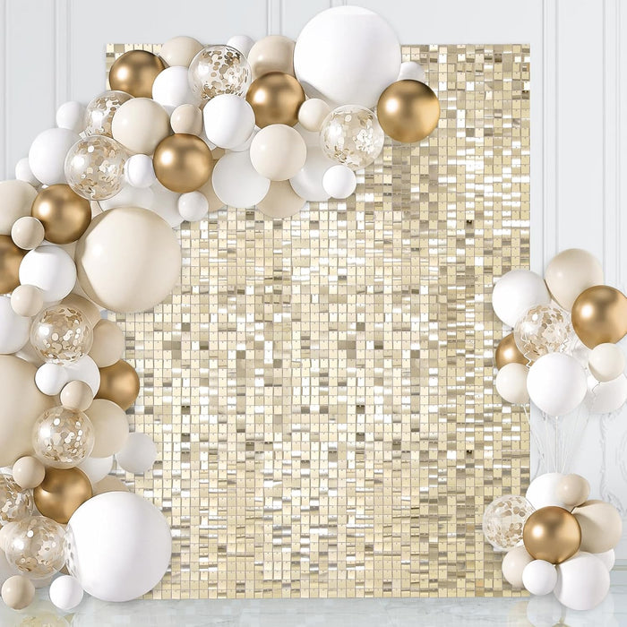 Light Green Sequin Backdrop 3ftx6ft Shimmer Wall Backdrop Panels Sequin Sparkly Christmas Background for Wedding Anniversary Birthday Bridal Shower Decorations