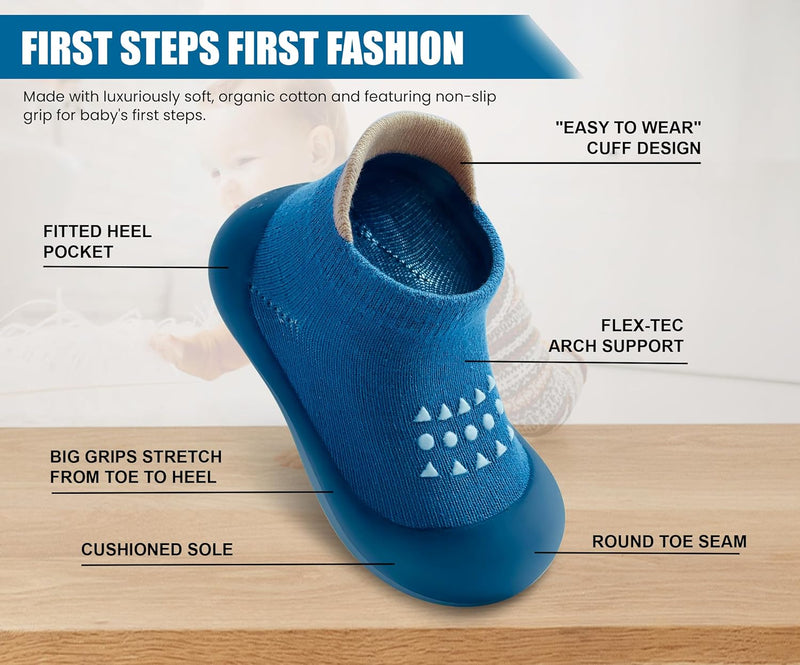 Dookeh Baby Sock Shoes Boys Girls First Walking Shoes Non-Slip Slippers Soft Sole Sneakers Toddler Infant Babygirl