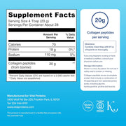 Collagen Peptides, 567 g, Unflavoured Bovine-Sourced, 56 Servings