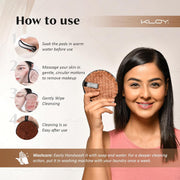 KLOY Reusable Multipurpose Makeup Removal Facial Cleansing Pads (Pack of 2), Facial Makeup Remover, Eye Makeup Remover & Foundation Simple Makeup Remover Pads (White & Brown)
