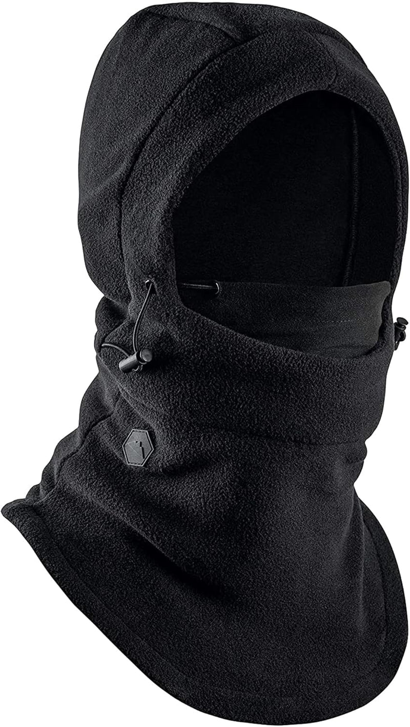 Tough Headwear Fleece Balaclava Ski Mask - Winter Face Mask for Men and Women - black
