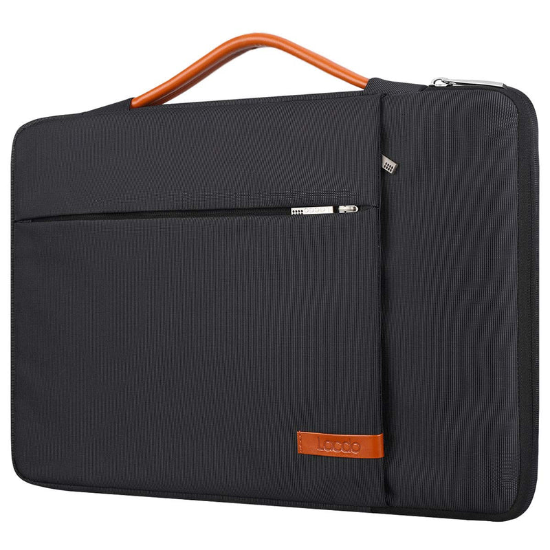 Lacdo 360° Protective Laptop Sleeve Case for 16 inch New MacBook Pro M4/M3/M2/M1 Pro/Max A3403 A3186 A2991 A2780 A2485 A2141 2024-2019, 15 inch Surface Laptop 7th Copilot+PC/6/5/4/3 Computer Bag,Black