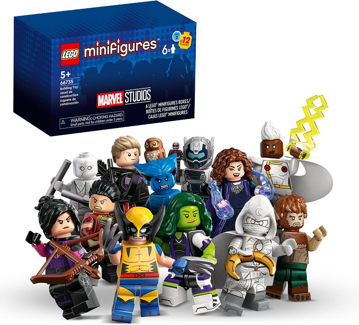 Minifigures Marvel Series 2 6 Pack 66735 Mystery Blind Box, Surprise Collectible Characters for Role Play or to Add to a Minifigure or Marvel Collection, A Gift for Disney and Marvel Fans – image 1