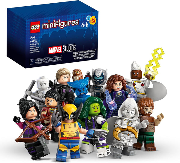 Minifigures Marvel Series 2 6 Pack 66735 Mystery Blind Box, Surprise Collectible Characters for Role Play or to Add to a Minifigure or Marvel Collection, A Gift for Disney and Marvel Fans