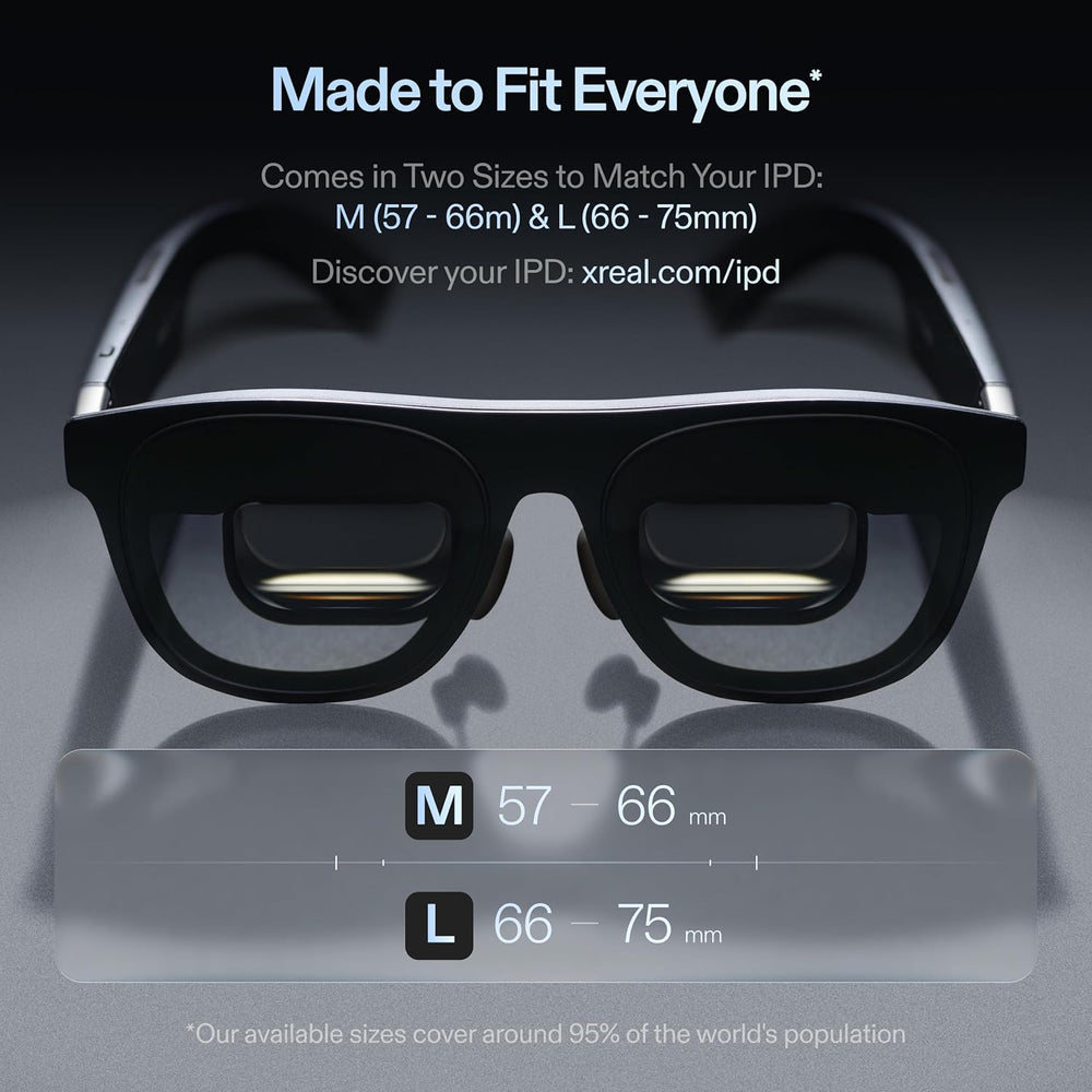 XREAL One Pro AR Glasses with X1 Chip, 3 DoF, 171" 57FOV 120Hz, BOSE Audio, Sony OLED, 3 Mode Dimming, Compatible with PS5, Nintendo Switch 2, iPhone 16/15, Steam Deck, PC, Android & iOS - M Size