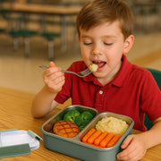 Stainless Steel 2 Compartments Bento Lunchbox with Removable Inner Tray - Leak Proof Bento Box for Kids, Adults - Tiffin Box for Office, School (GREEN)