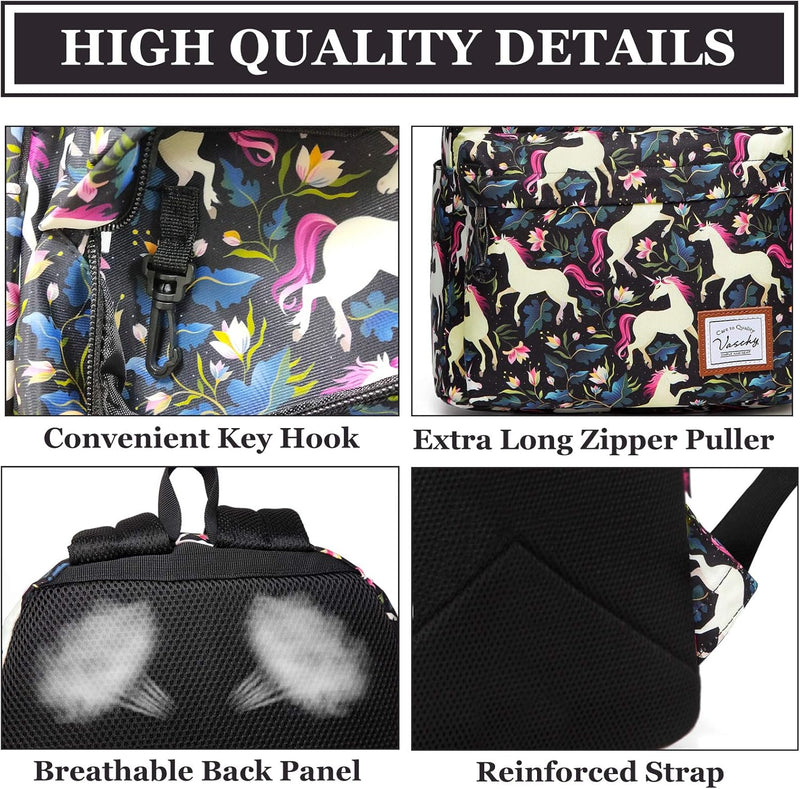 VASCHY Backpack for Women Men, Ultra Lightweight School Bag for Kids Teen Boys Girls, Casual Daypack Work, Travel
