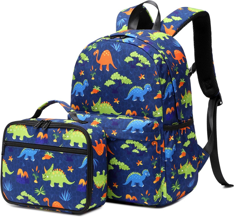 school bag set for boy with matching lunch box Set of Backpack and Lunchbox Durable and Water proof - Dinosaur