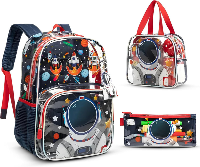 3 in 1 Backpack for Girls Kids Bags School Bags Baby with Lunch Bag & Pencil Box For Girls Boys Preschool Backpacks for Girls Mini Small Toddler Backpack for Age 3+ Years (Cute Girl-Set) - Captain Astro
