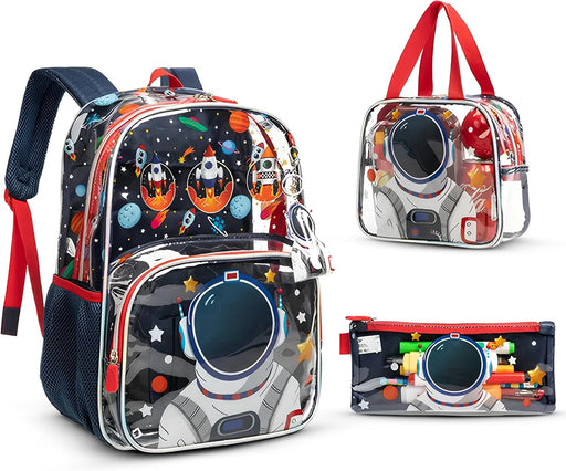 3 in 1 Backpack for Girls Kids Bags School Bags Baby with Lunch Bag & Pencil Box For Girls Boys Preschool Backpacks for Girls Mini Small Toddler Backpack for Age 3+ Years (Cute Girl-Set) - Captain Astro