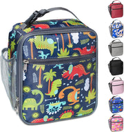 Portable Insulated Lunch Bag with Side Mesh Pocket for Adults/Kids/Men/Women,Water-Resistant Leakproof Soft Cooler Bag Durable Thermal Lunch Box for Work/School/Picnic/Outdoor(Black) - Blue D.