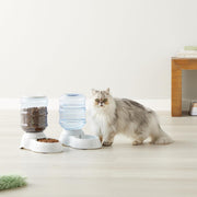 Amazon Basics Gravity Pet Food Feeder and Water Dispenser Bundle, Small (1-Gallon Capacity)