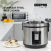 Geepas 1.8L Stainless Steel automatic Rice Cooker- GRC4330| 762W, Non-Stick Inner Pot, Stainless Steel BodyMake Rice and Steam Healthy Vegetables | 2-Year Warranty