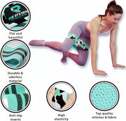 3 Sets Resistance Bands | Glutes, Hips and Legs Exercise Band | Ideal for Home Gym Fitness, Yoga, Pilates & Workout | Women and Men Non-Slip Booty Band | Physio Resistant Loop