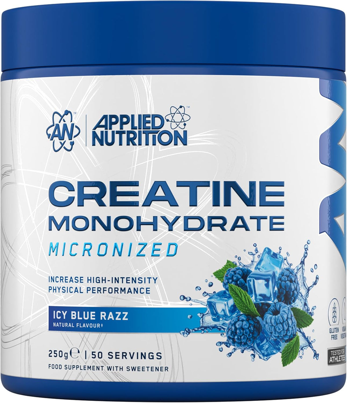 Applied Nutrition Creatine Flavoured - Creatine Monohydrate Micronized Powder with Flavour, Increases High-Intensity Physical Performance (250g - 50 Servings) (Strawberry & Raspberry) – image 1