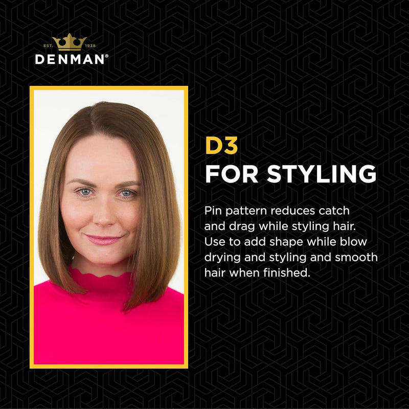 Denman Classic Styling Brush 7 Rows - D3 - Hair Brush for Blow-Drying & Styling â€“ Detangling, Separating, Shaping & Defining Curls