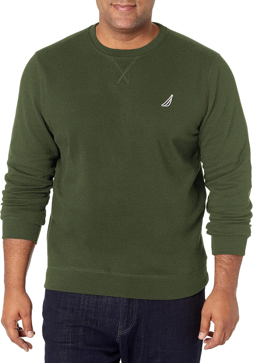 Nautica mens Basic Crew Neck Fleece Sweatshirt Basic Crew Neck Fleece Sweatshirt