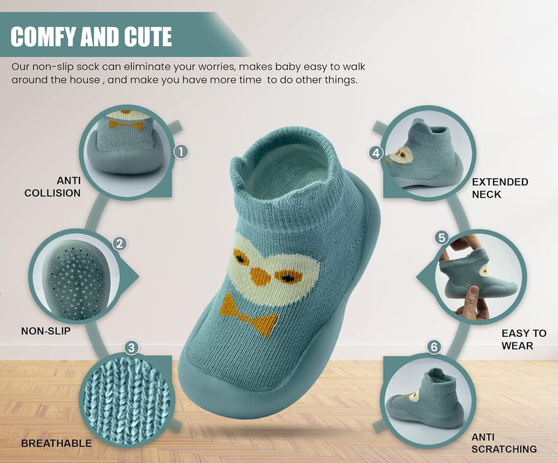 Dookeh Baby Sock Shoes Boys Girls First Walking Shoes Non-Slip Slippers Soft Sole Sneakers Toddler Infant Babygirl