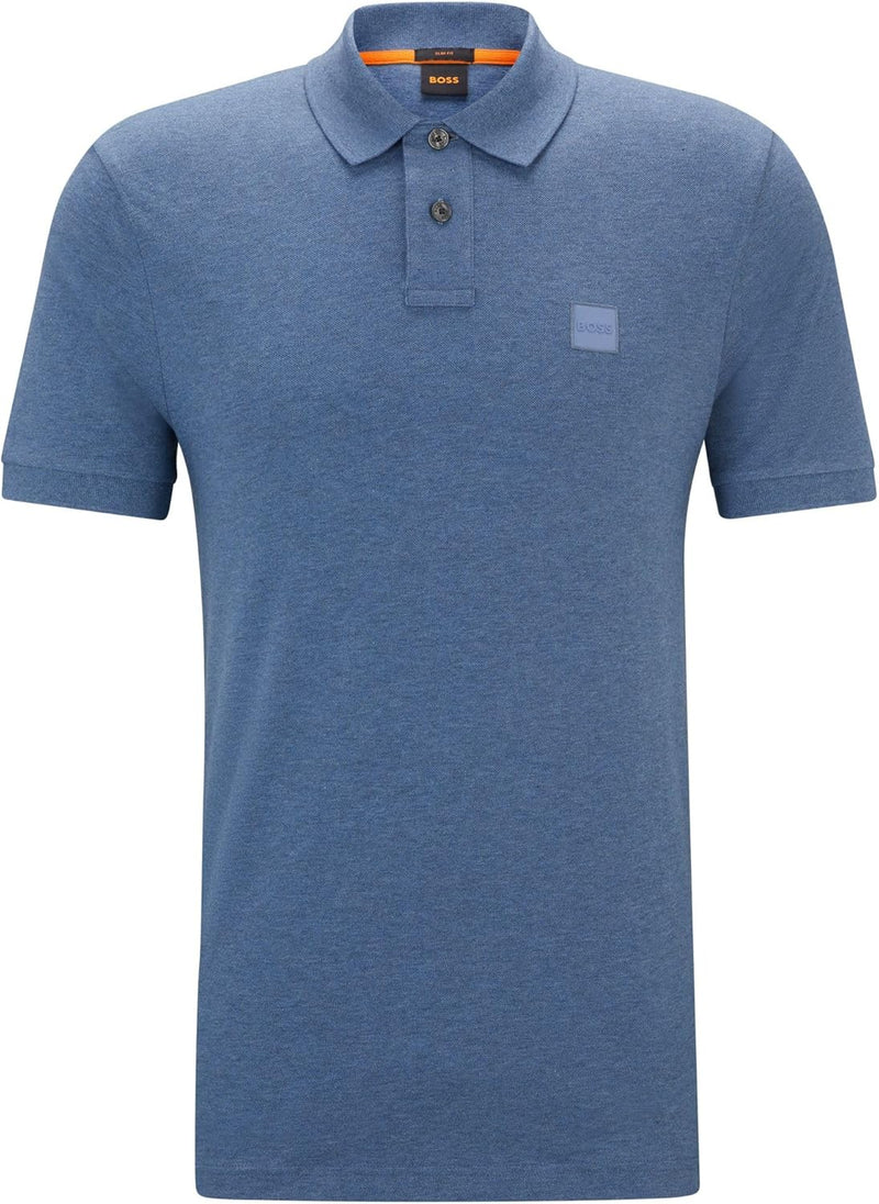 BOSS Men's Passenger Slim Fit Stretch Cotton Polo Shirt with Logo Patch