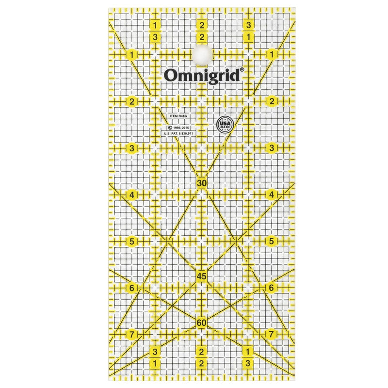 Omnigrid Ruler 1x6" - Rectangle 4" x 8"