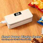 Mini Bag Sealer,Rechargeable Sealer Machine with LED Power Display,Heat Sealer and Cutter with 6 Adjustable Gears,Portable Bag Resealer for Chips Snacks Mylar Bags (White) - White