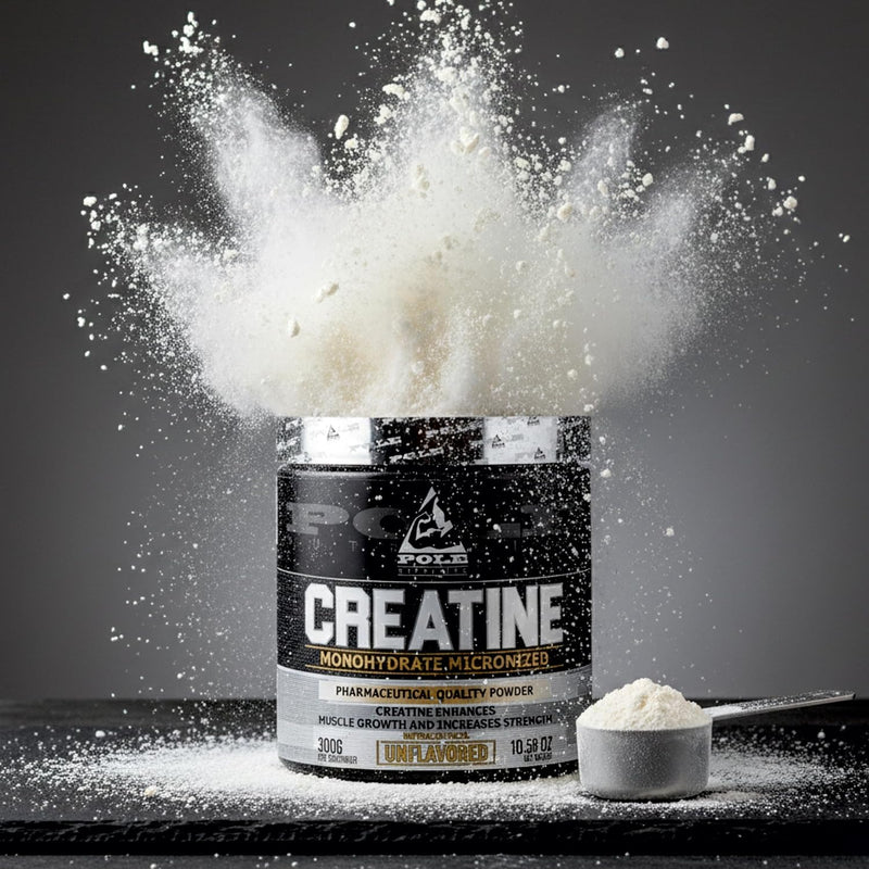 Pole Nutrition Creatine Monohydrate Micronized Powder, Unflavoured, 300g