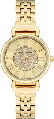 Women's Bracelet Watch - Gold/Crystals