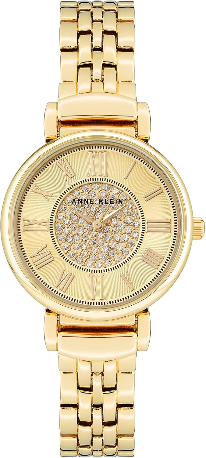 Women's Bracelet Watch - Gold/Crystals