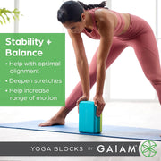 Yoga Block - Supportive Latex-Free EVA Foam Soft Non-Slip Surface for Yoga, Pilates, Meditation (Athenian Blush) (05-64086)