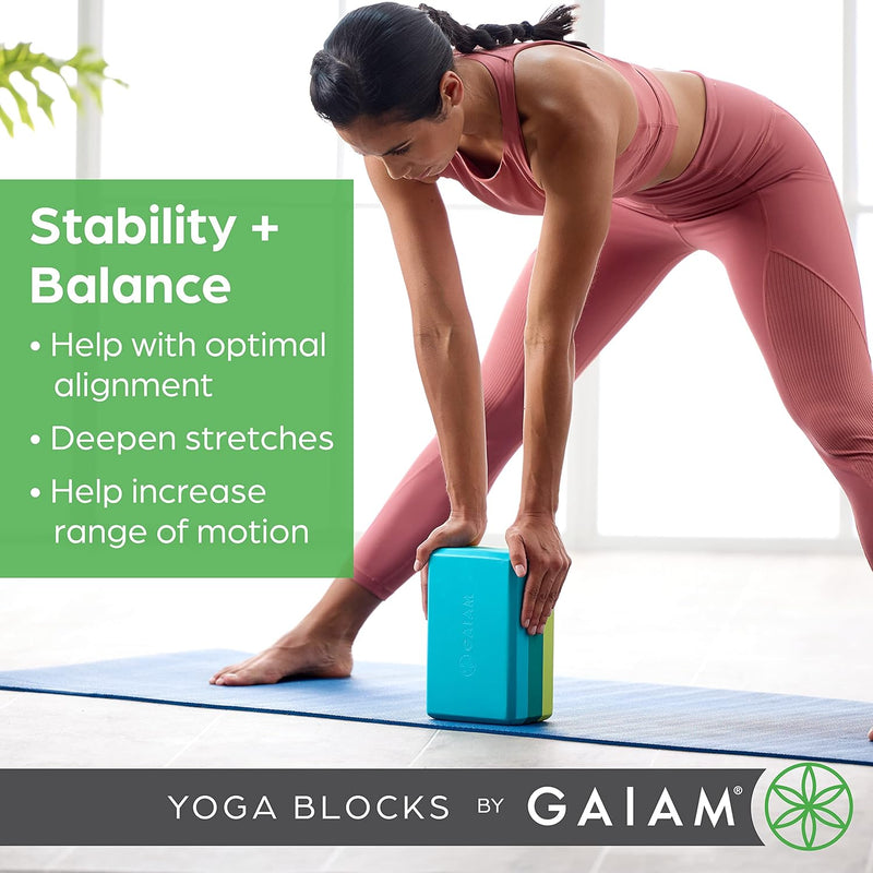 Yoga Block - Supportive Latex-Free EVA Foam Soft Non-Slip Surface for Yoga, Pilates, Meditation (Athenian Blush) (05-64086)